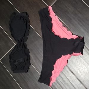 PINK bikini strapless